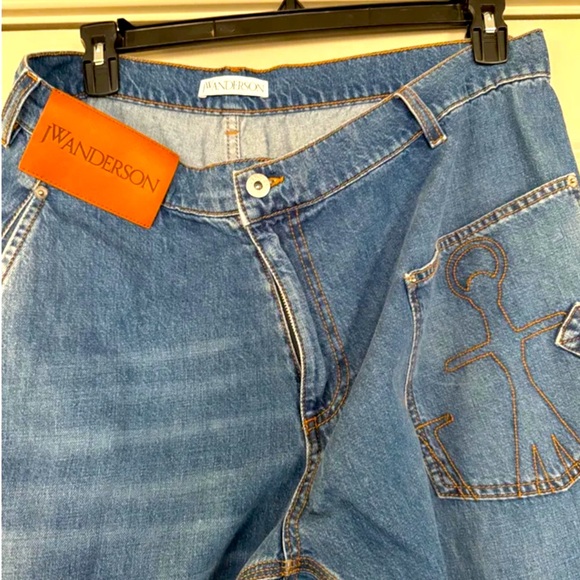 JW Anderson Blue Twisted Workwear Jeans - Picture 2 of 3